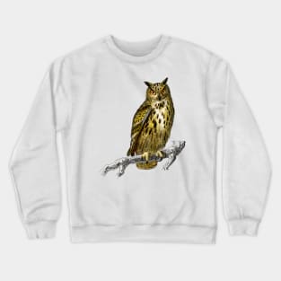 Vintage bubo bubo bird-animalia Crewneck Sweatshirt